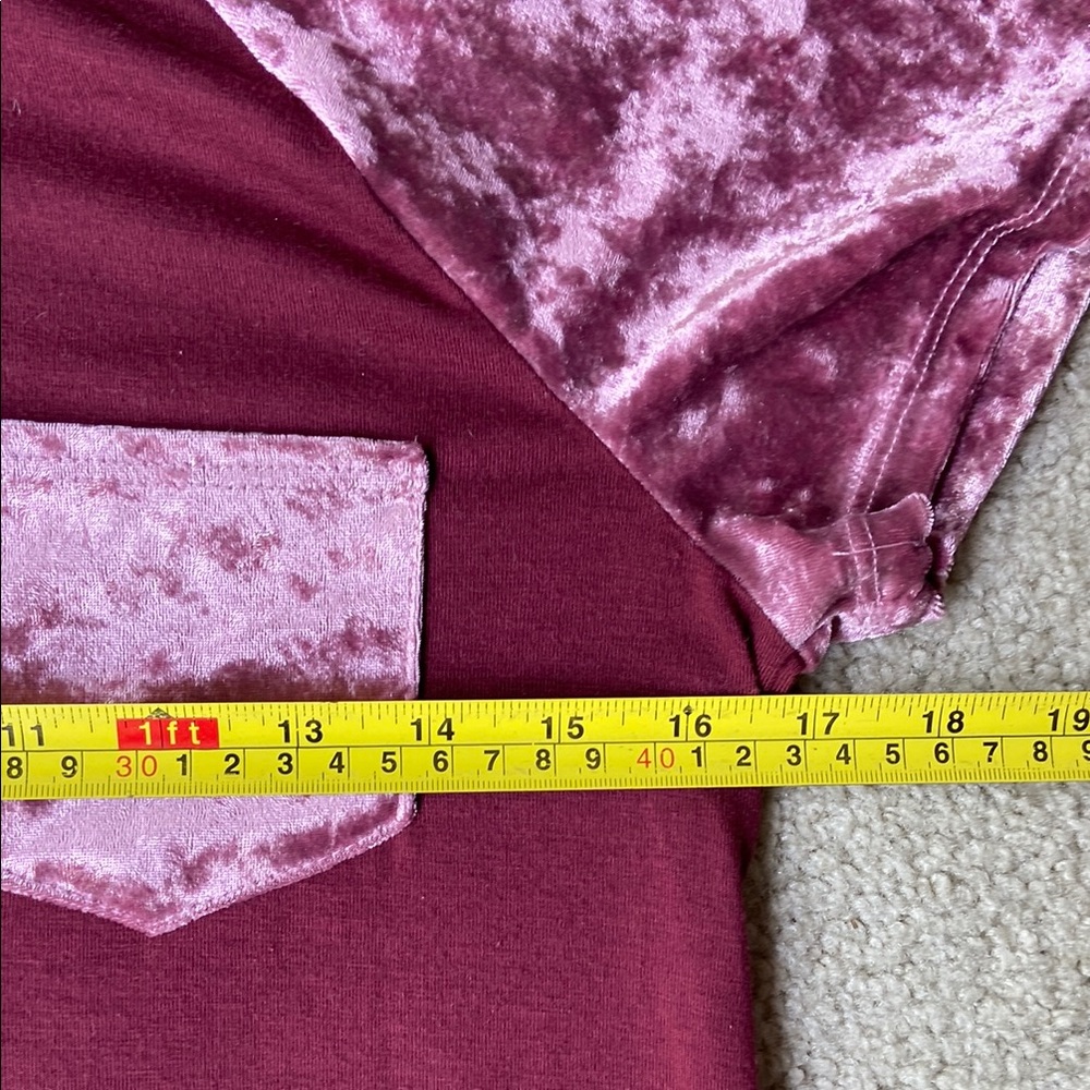 Wallflower Velvet Accents Tshirt Dress - Picture 4 of 7